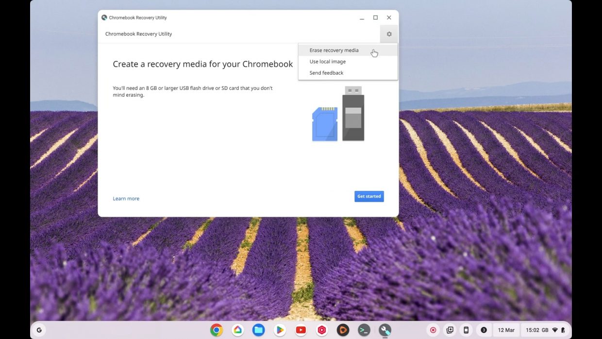 ChromeOS recovery disk