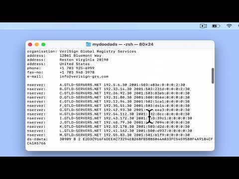 The Whois command in macOS