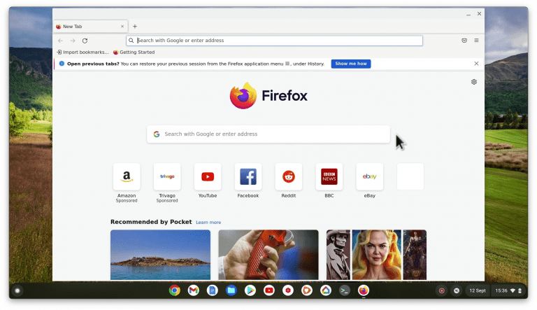 Firefox on Chromebook