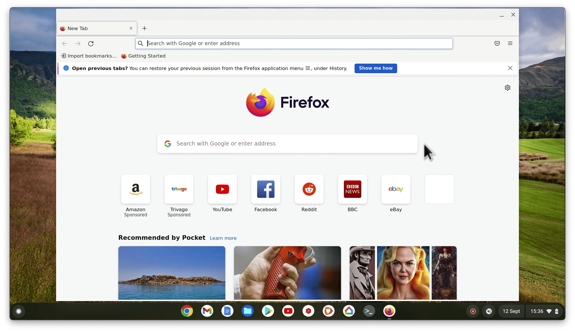 Firefox on Chromebook